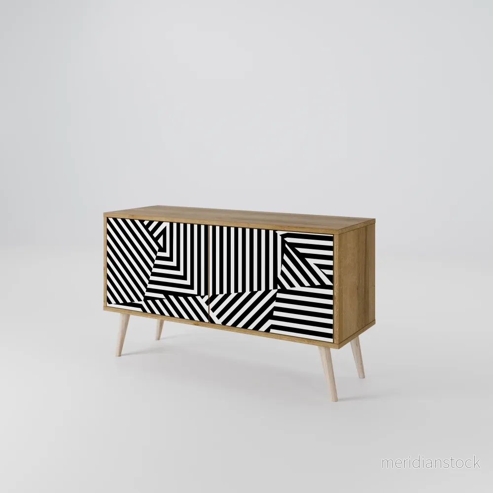 ILLUSIONARY LATTICE Kompakt TV-bänk med 2 dörrar ILLUSIONARY LATTICE Kompakt TV-bänk med 2 dörrar