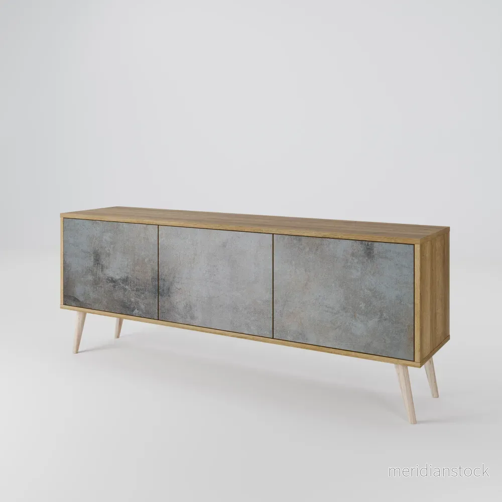 CONCRETE WALL TV-bänk med 3 dörrar
