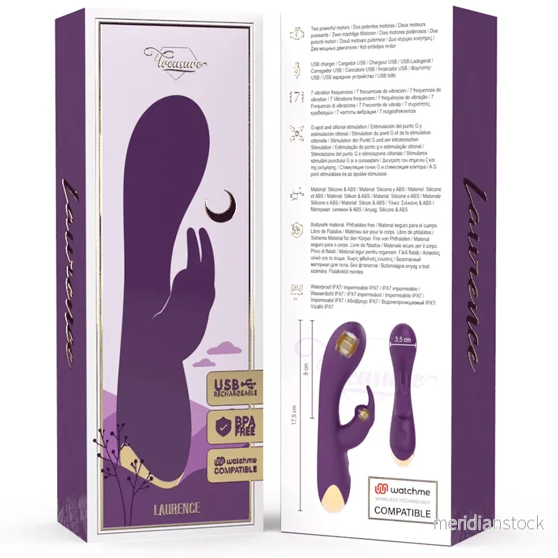 TREASURE - LAURENCE RABBIT VIBRATOR WATCHME WIRELESS TECHNOLOGY COMPATIBLE - Bild 2