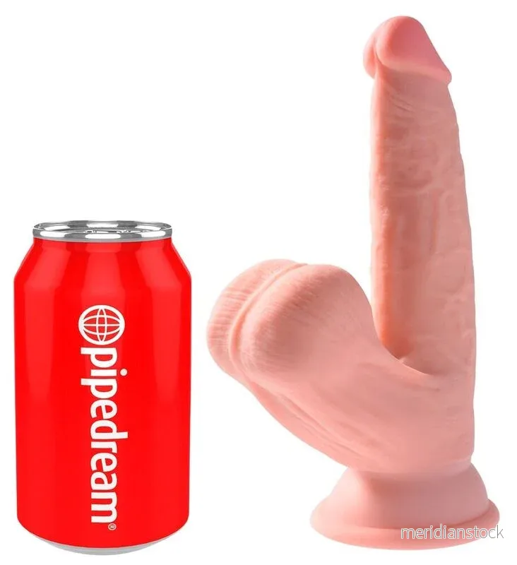 KING COCK - PLUS 3D DILDO SWINGING BALLS 12.7 CM