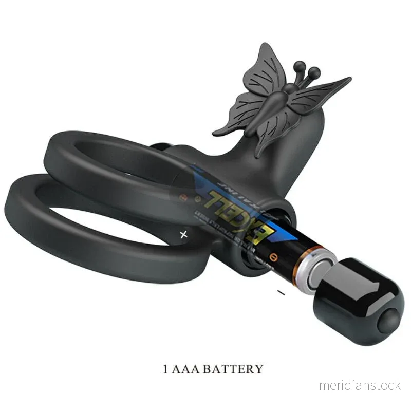 PRETTY LOVE - DOUBLE VIBRATING RING WITH BLACK STIMULATOR - Bild 3