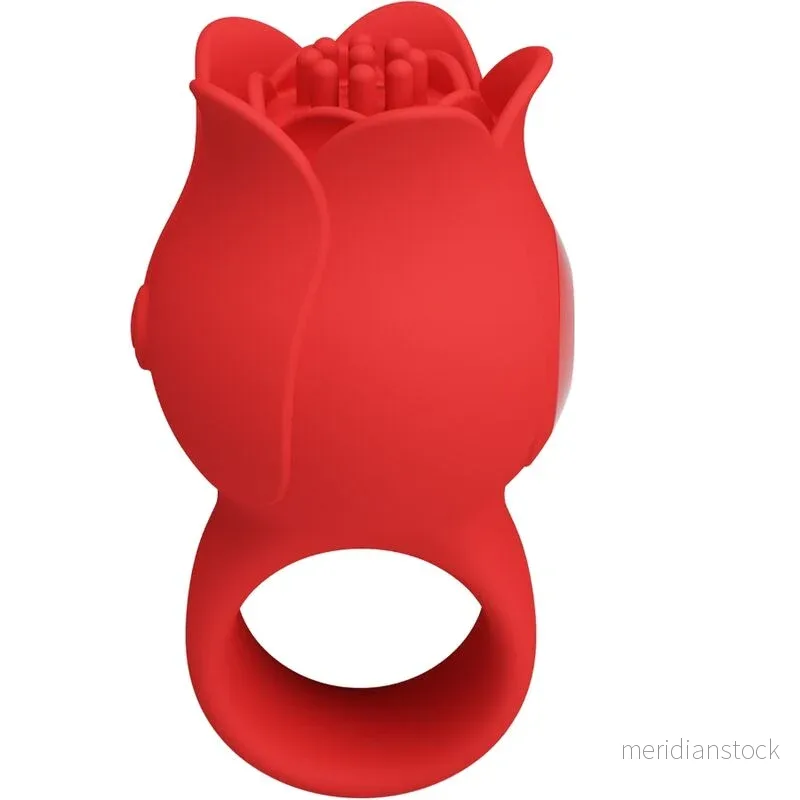 PRETTY LOVE - JAE ROSE SHAPED FINGER VIBRATOR 10 VIBRATIONS RED - Bild 3