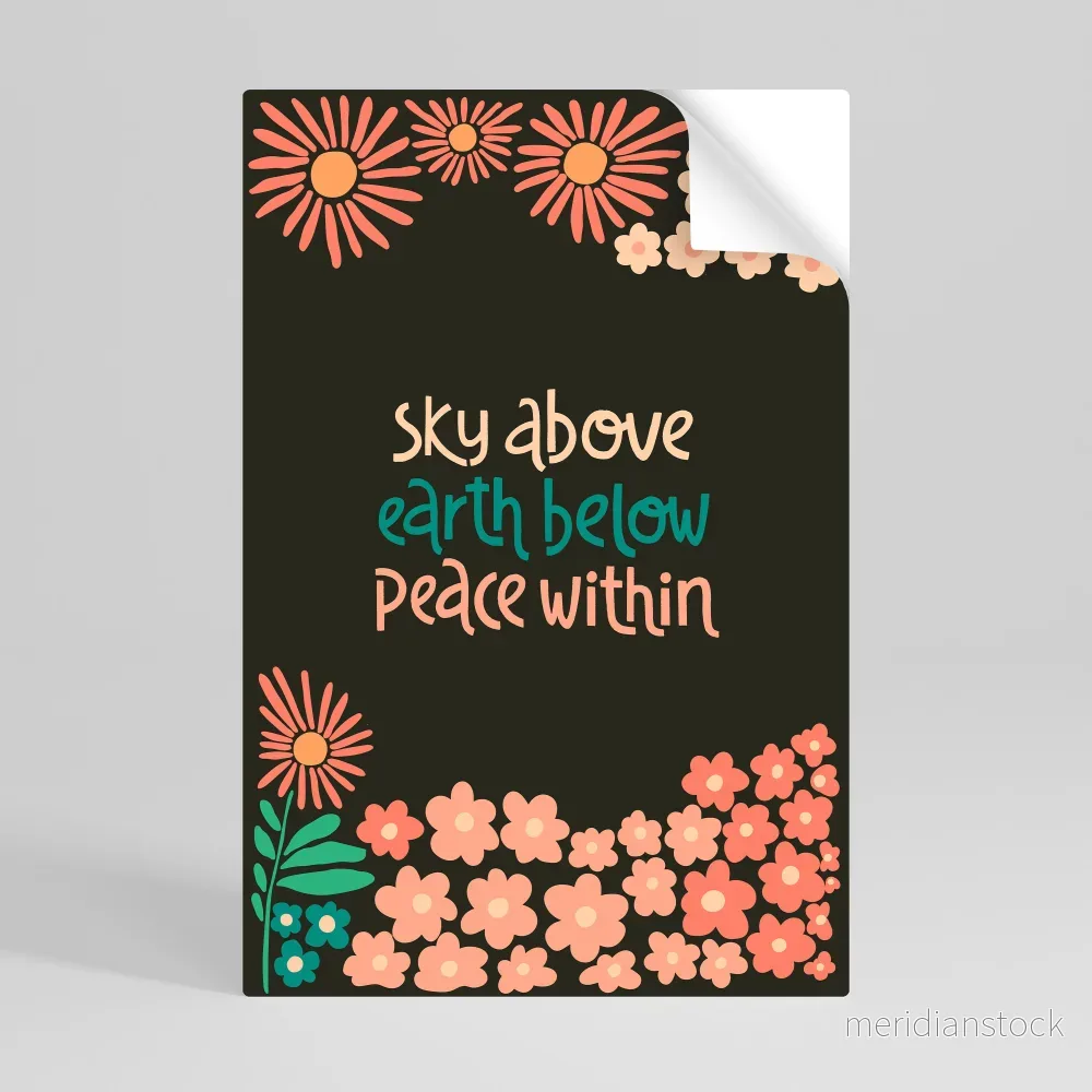 PEACE WITHIN Självhäftande Vertikal Poster - Bild 3