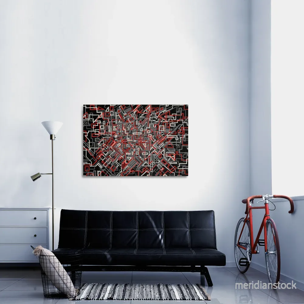BROKEN LINES Horizontal Canvas Print