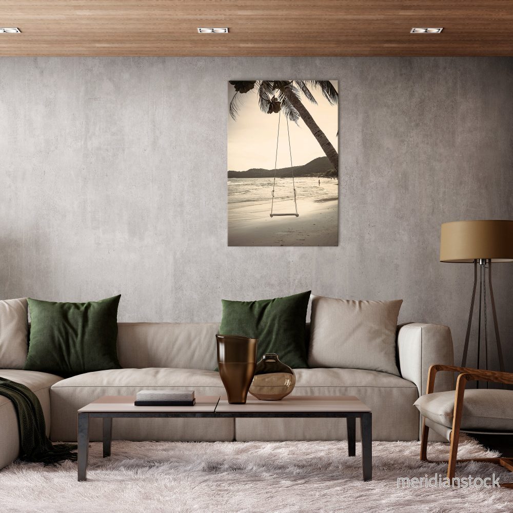 SUNSET SWING SORROW Vertical Canvas Print