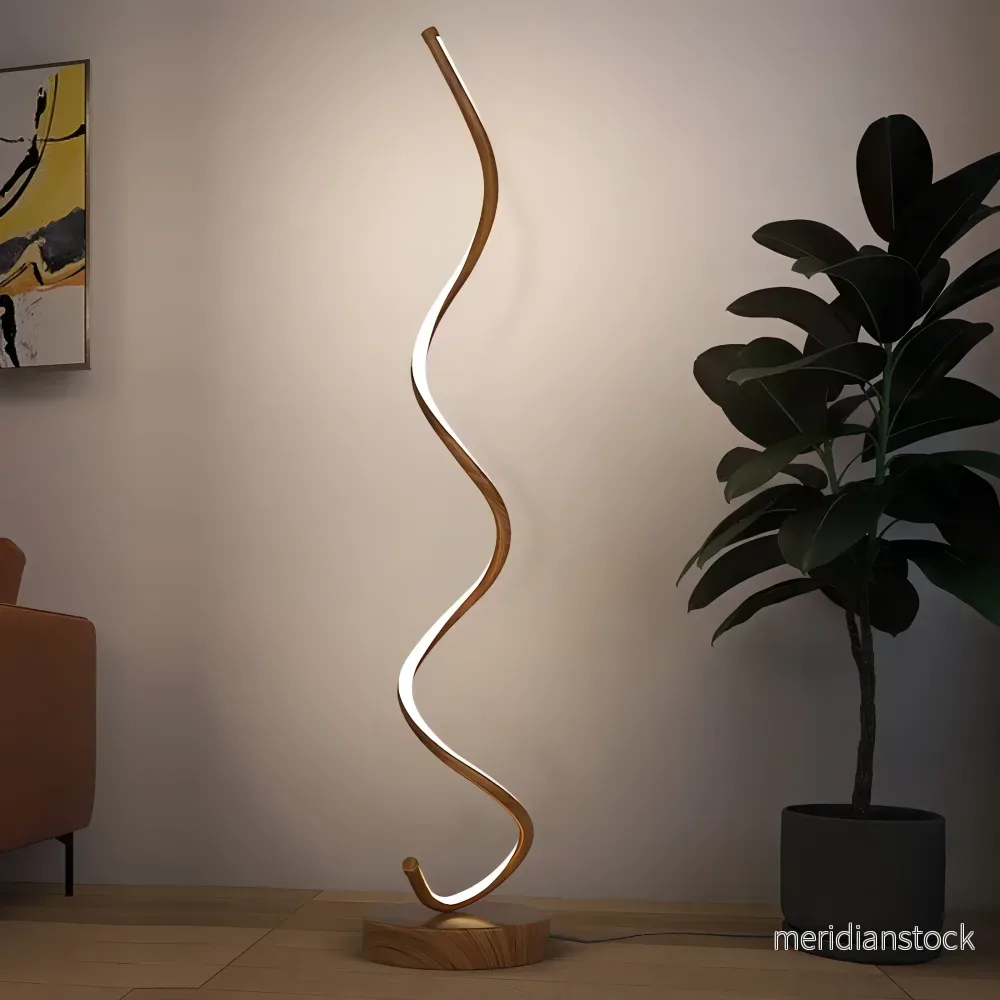 Golvlampa LED Natalie – spiralformad skulptural golvlampa Golvlampa LED Natalie – spiralformad skulptural golvlampa