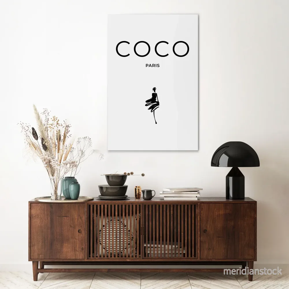 COCO CHANEL - TIMELESS ELEGANCE Vertical Canvas Print - Bild 2