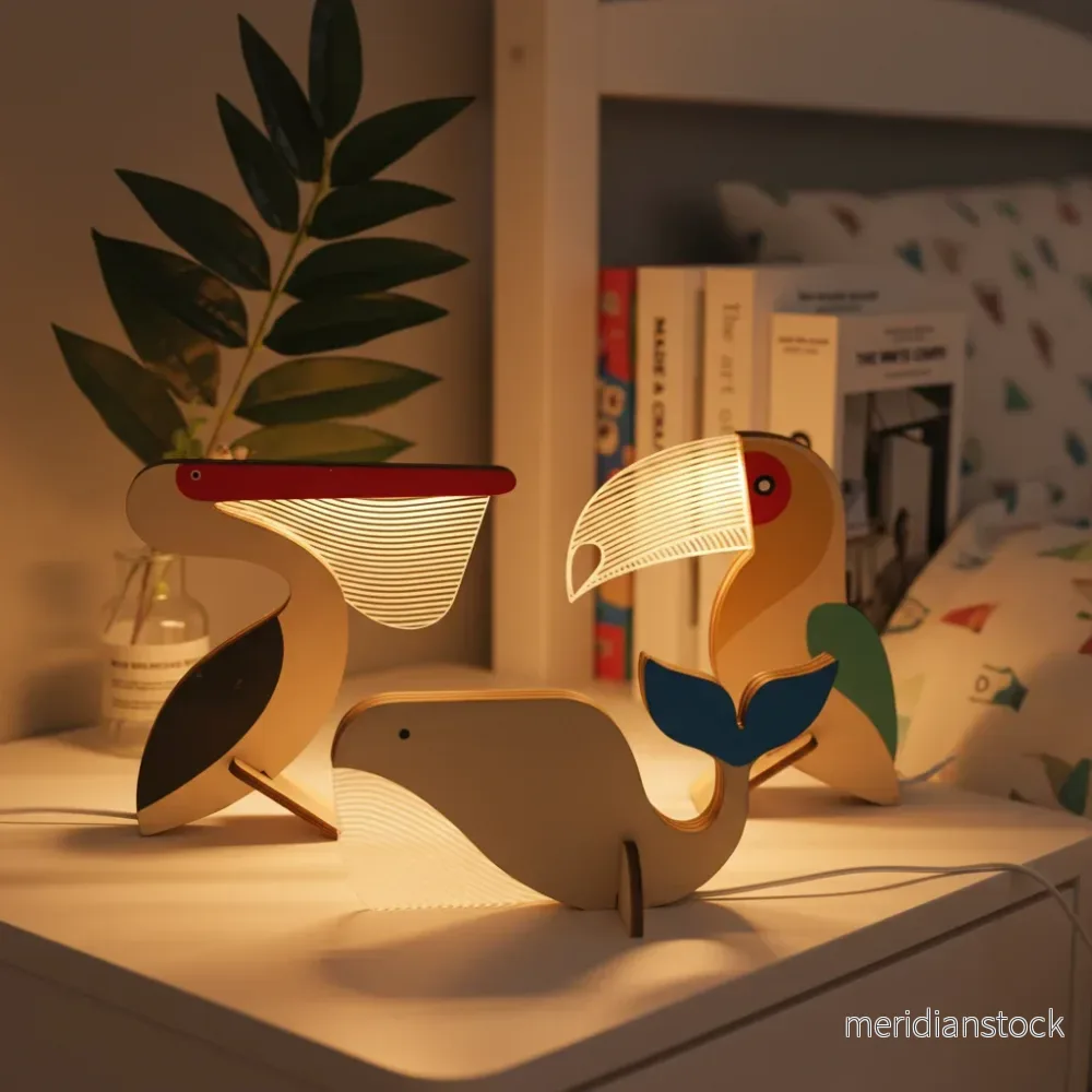 Akrylträ LED-lampa – Glowfauna Akrylträ LED-lampa – Glowfauna