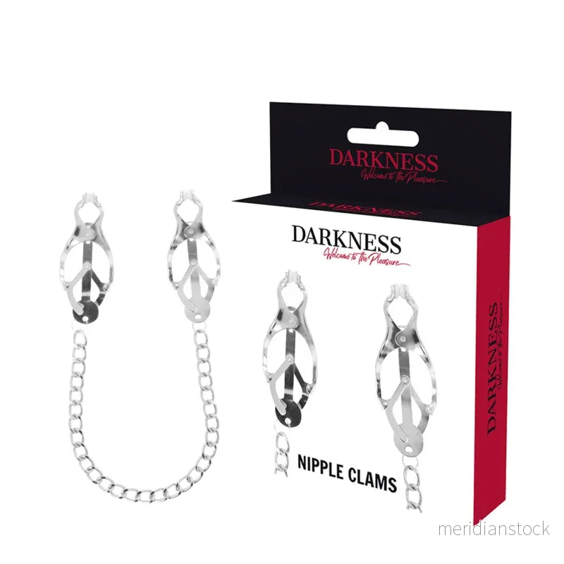 DARKNESS - METAL NIPPLE CLAMP WITH CHAIN - Bild 2
