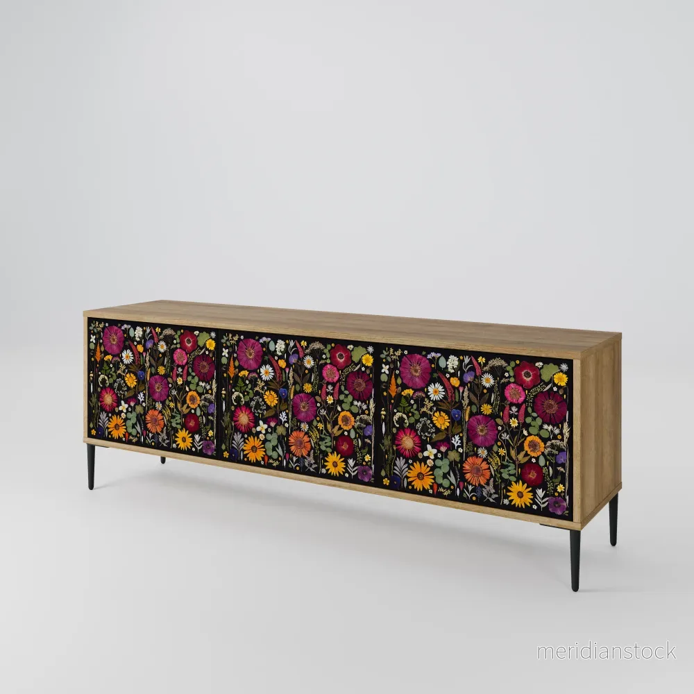 MIDNIGHT GARDEN 3-Door TV Cabinet - Bild 3