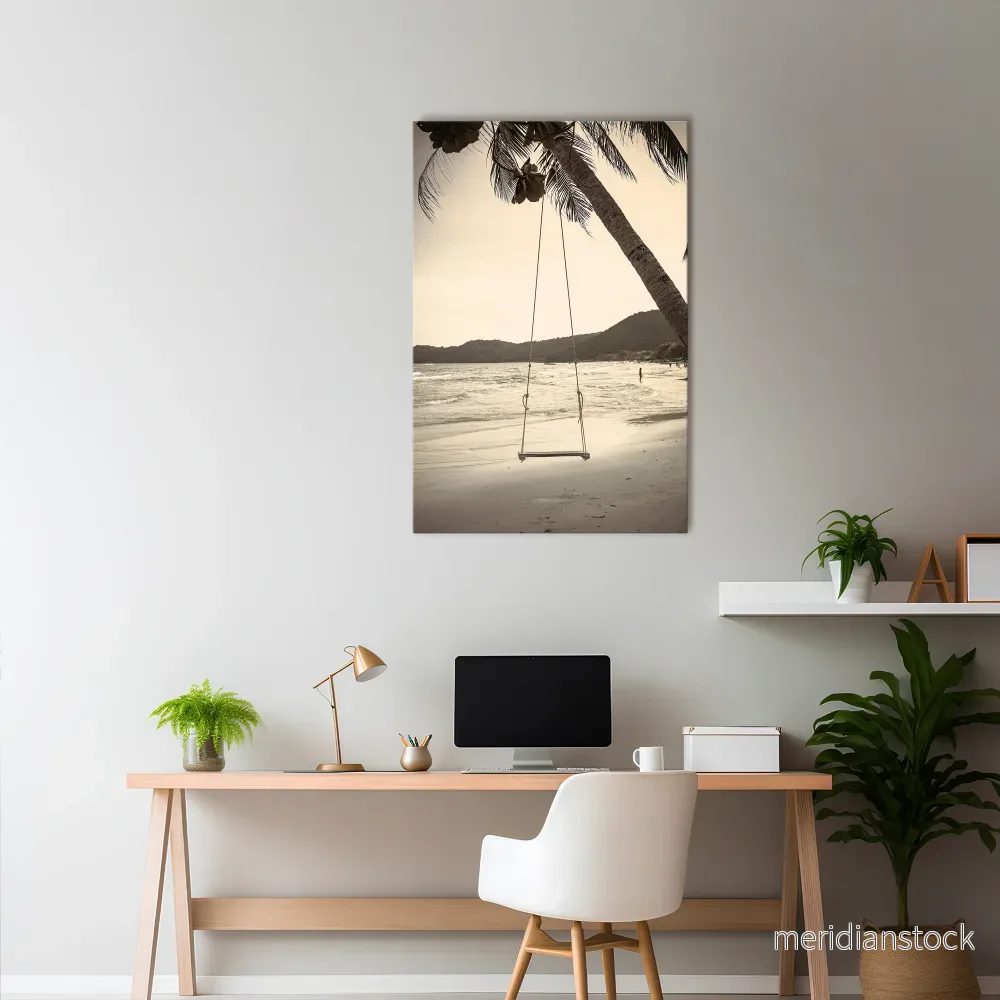 SUNSET SWING SORROW Vertical Canvas Print - Bild 2
