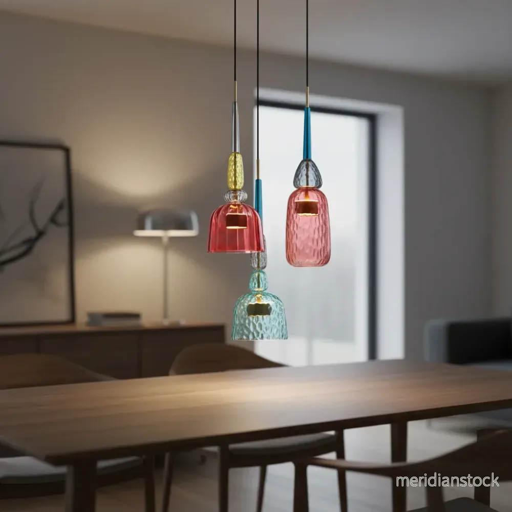 Cylindrisk glas hänglampa - Colorluma