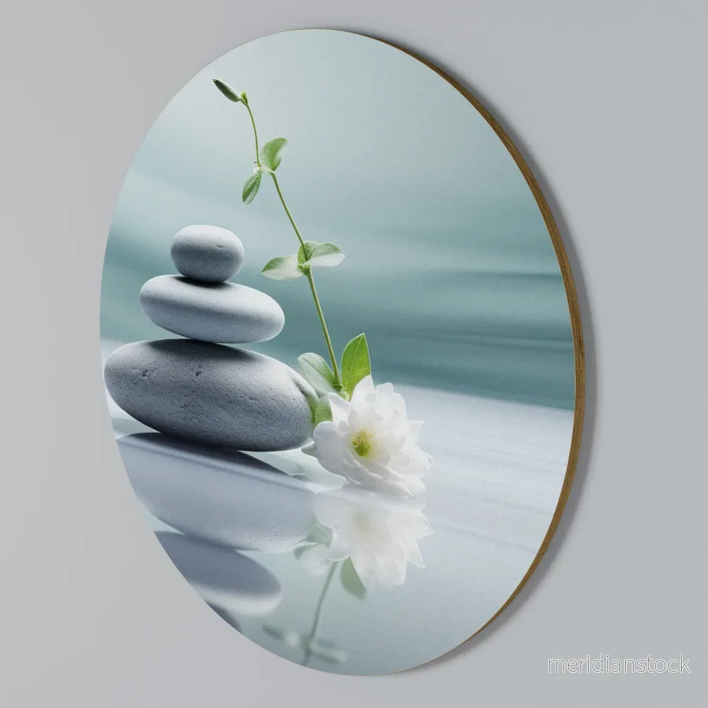 TRANQUIL STONE BALANCE Rund väggdekor TRANQUIL STONE BALANCE Rund väggdekor