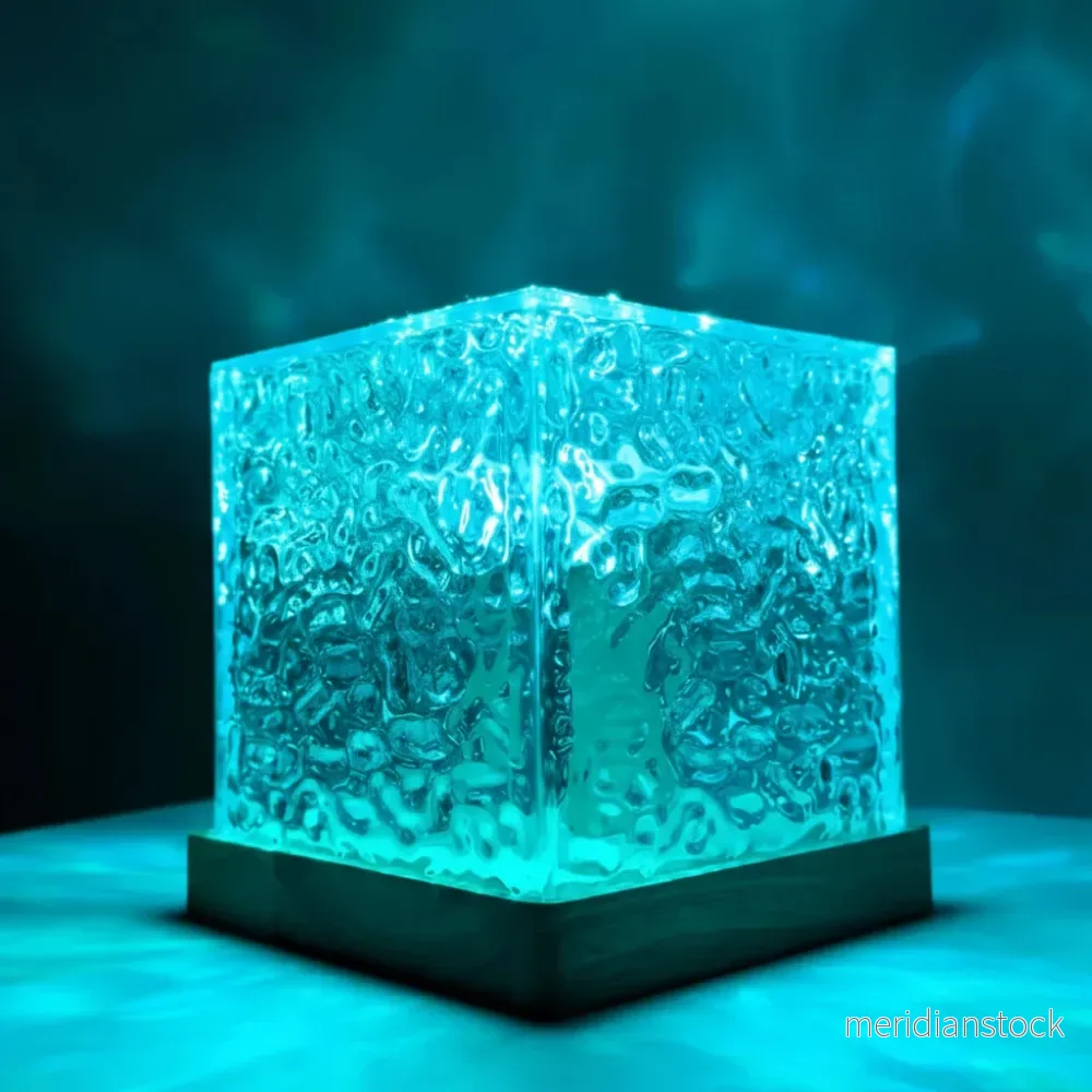 Färgglad dekorationslampa i glasoptik - SkyGlowCube - Bild 3