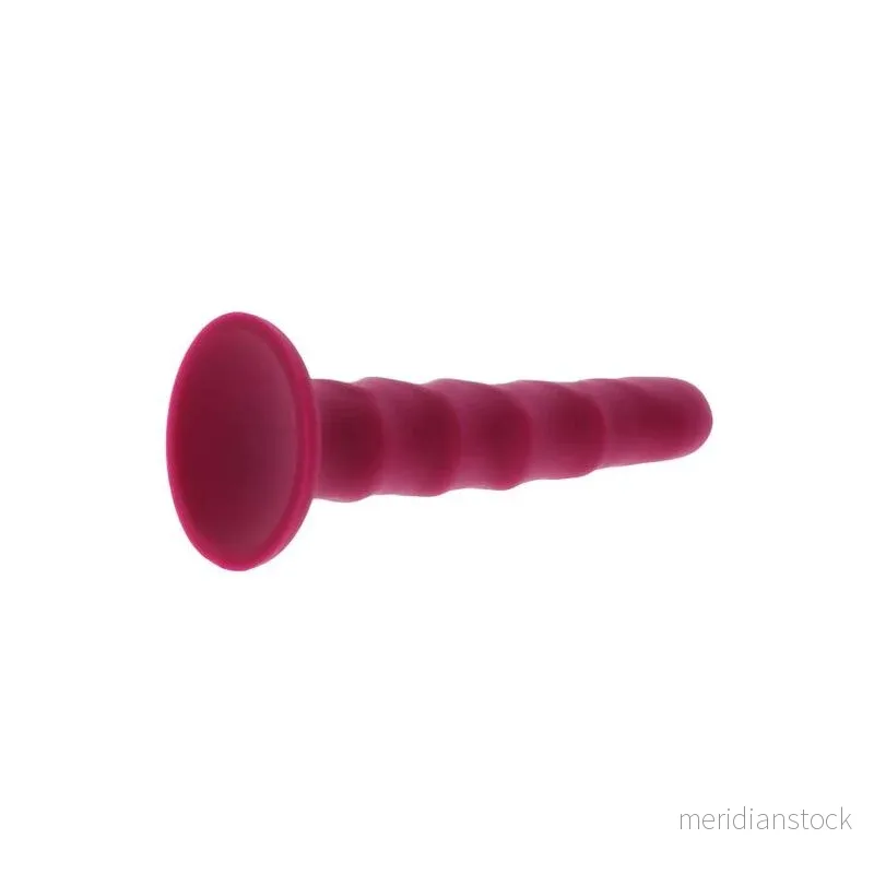 GET REAL - RIBBED DONG 12 CM RED - Bild 3