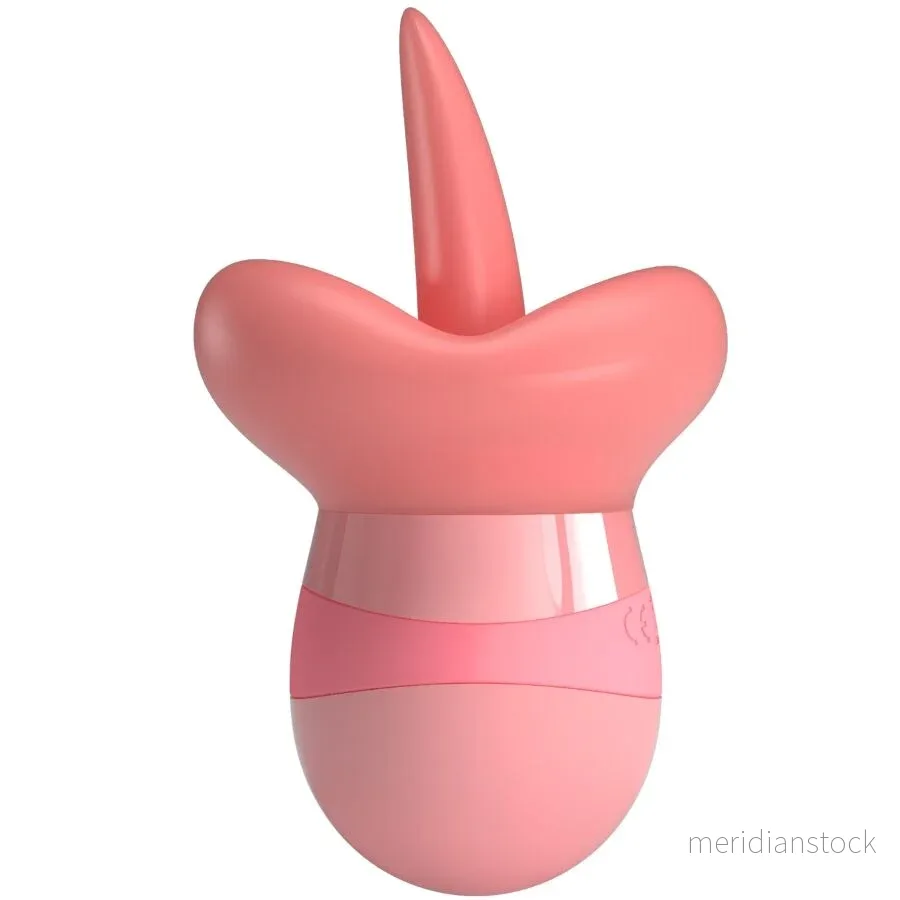 PRETTY LOVE - KYLEE TONGUE CLITORIS STIMULATOR 10 VIBRATIONS NUDE PINK - Bild 3