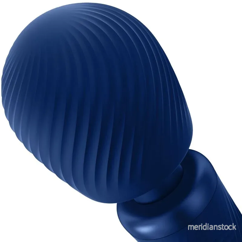 FUN FACTORY - VIM SILICONE RECHARGEABLE VIBRATING WEIGHTED RUMBLE WAND MIDNIGHT BLUE