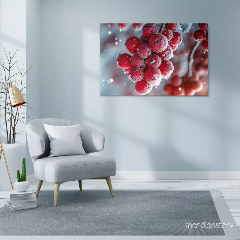 WINTER'S CRIMSON TREASURES Horizontal Canvas Print - Bild 2
