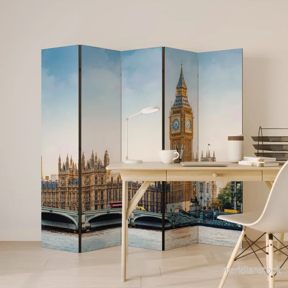 TIMELESS LONDON ELEGANCE Dekorativ rumsavdelare – 5 paneler - Bild 3