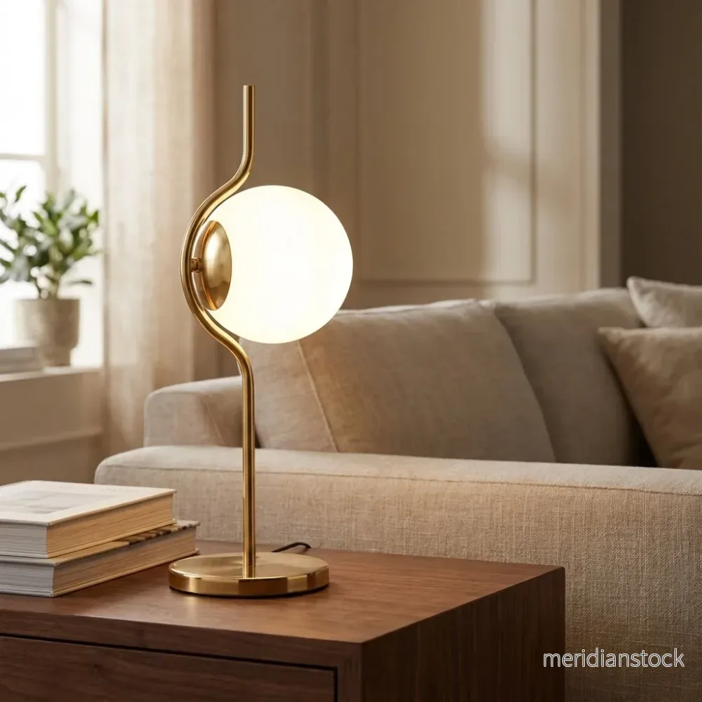 Minimalistisk skulptural bordslampa - Auraquill