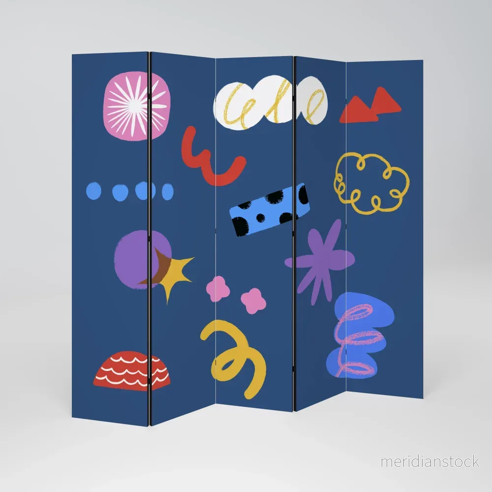 DREAMY HUMOR Dekorativ rumsavdelare – 5 paneler
