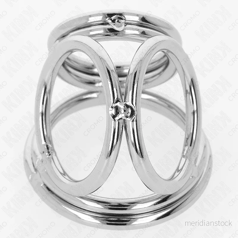 KINK - TRIPLE CHROME METAL PENIS RING 3.8 CM TO 5 CM MODEL 1 - Bild 3