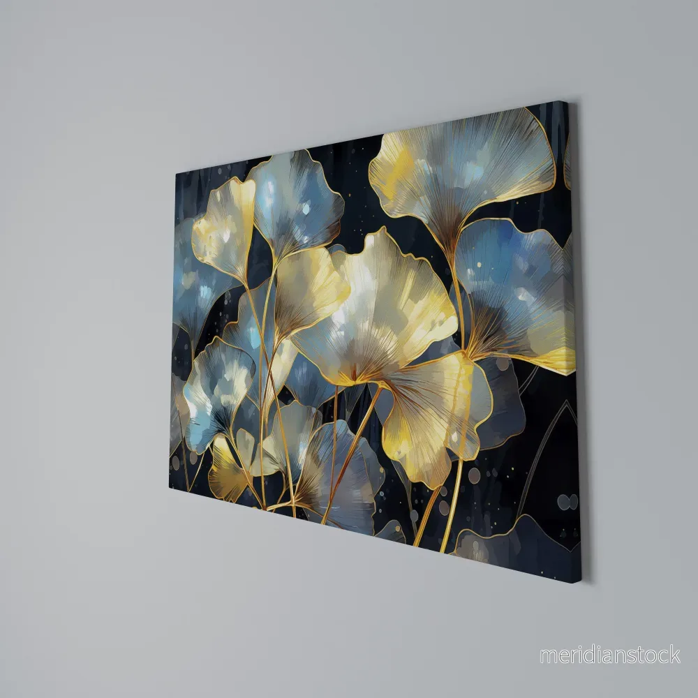 GLIMMERING GINKGO DREAMS Horizontal Canvas Print - Bild 3