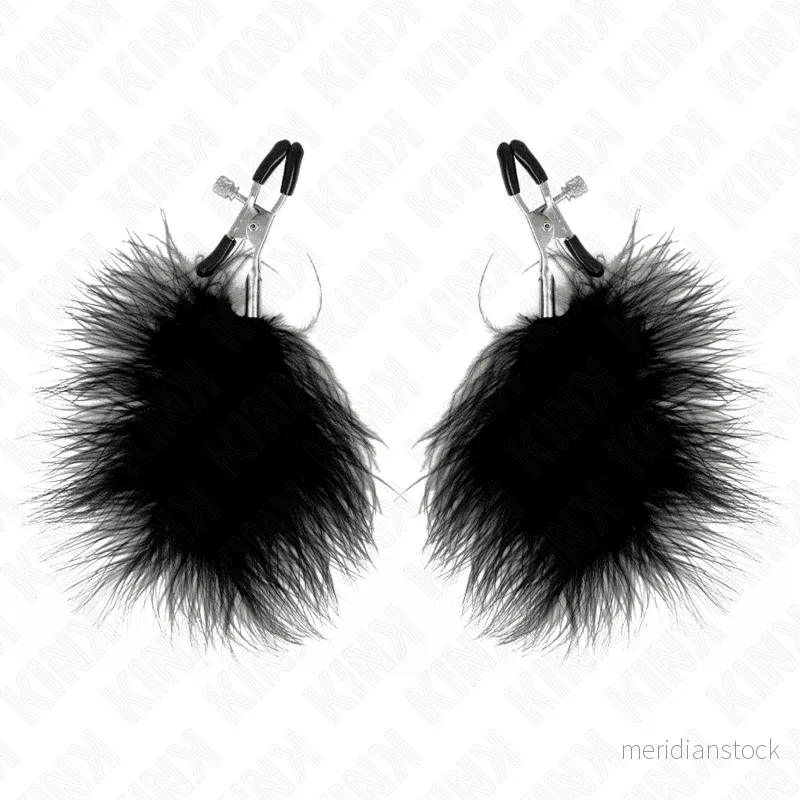KINK - FEATHER NIPPLE CLAMP BLACK 7 CM - Bild 3
