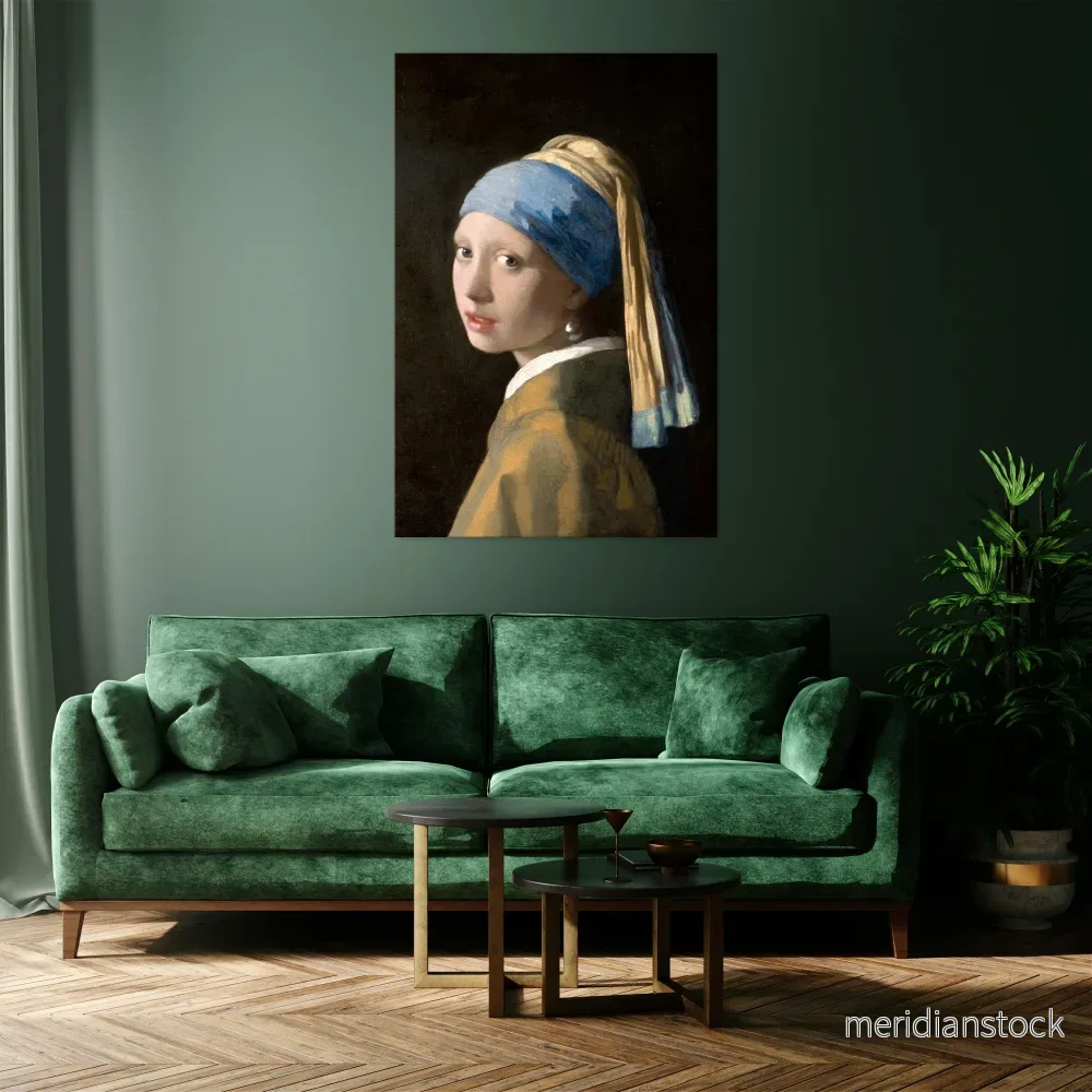 GIRL WITH A PEARL EARING Vertical Canvas Print