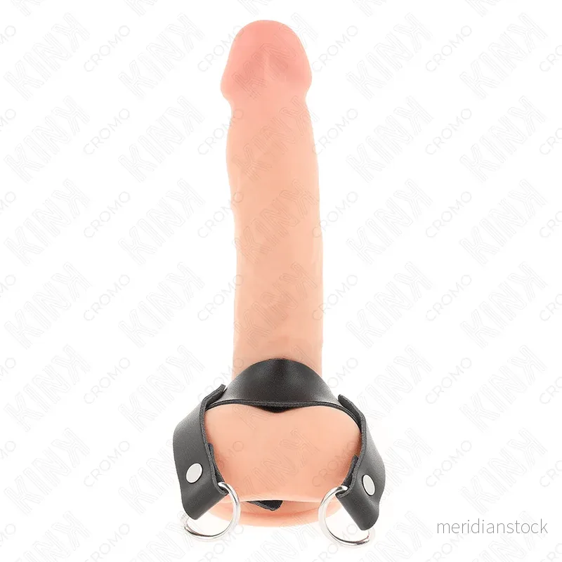 KINK - PENIS RING WITH "D" SHAPE RINGS 18.5 X 3.3 CM