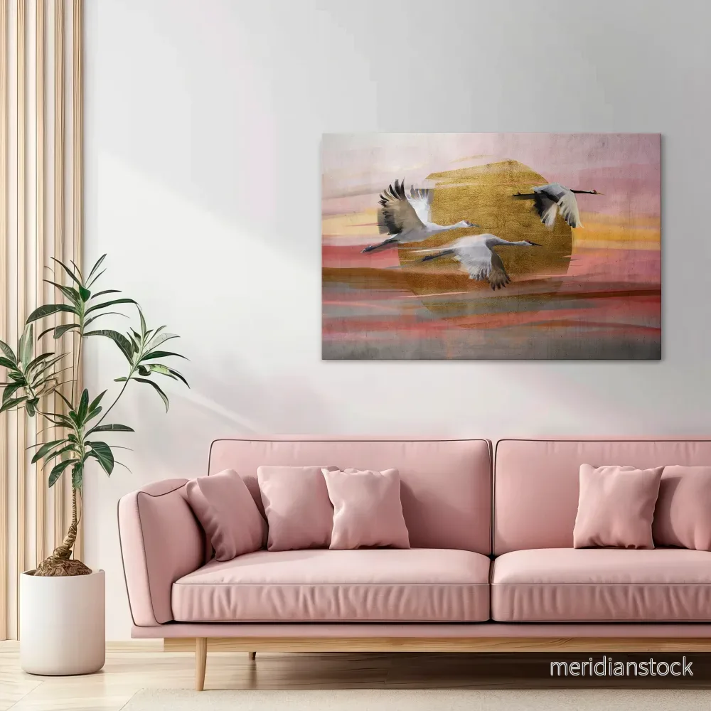 ELEGANT FLIGHT SYMPHONY Horizontal Canvas Print