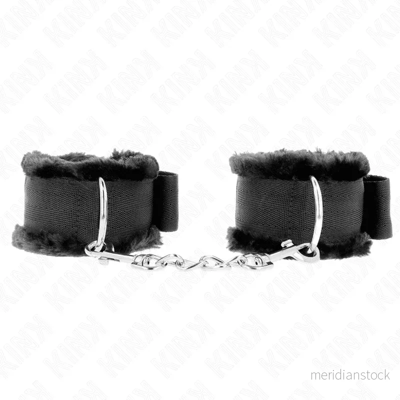 KINK - FURRY LINED WRIST RESTRAINTS BLACK ADJUSTABLE 17-31 CM X 7 CM - Bild 2