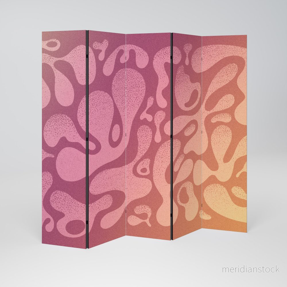 IRREGULAR PINK Dekorativ rumsavdelare – 5 paneler - Bild 2