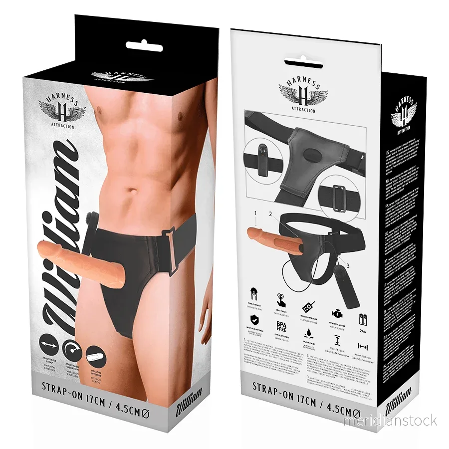HARNESS ATTRACTION - WILLIAN HOLLOW RNES WITH VIBRATOR 17 CM -O- 4.5 CM - Bild 2