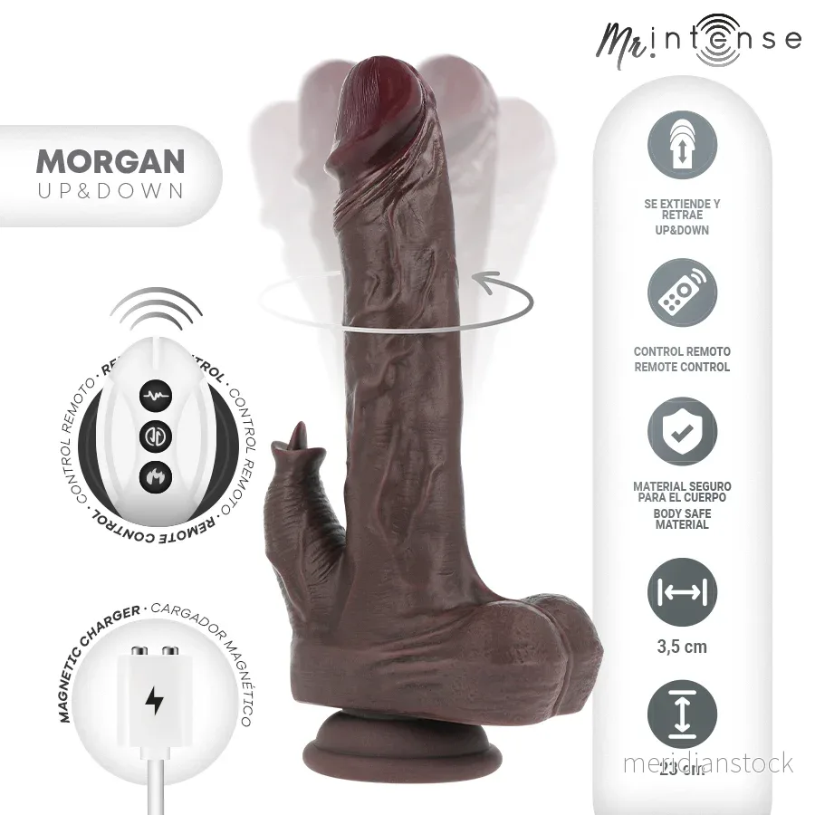 MR INTENSE - MORGAN REALISTIC MULTIFUNCTION DOLL WITH VIBRATION AND UP AND DOWN REMOTE CONTROL 23 CM -O- 3.5 CM - Bild 2
