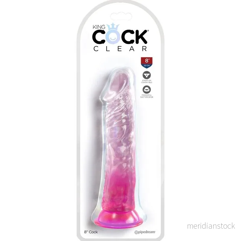 KING COCK - CLEAR REALISTIC PENIS 19.7 CM PINK - Bild 3