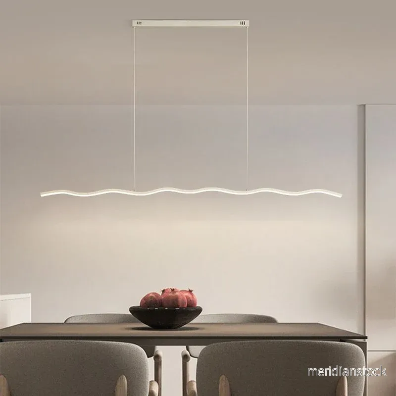 LED-hänglampa med modern design i vågformade linjer – WaveGlow - Bild 3
