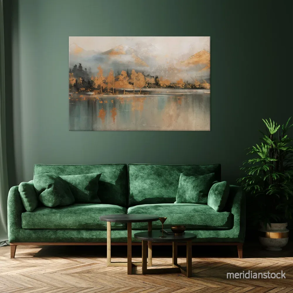 ECHOES OF GOLDEN DAWN Horizontal Canvas Print - Bild 2