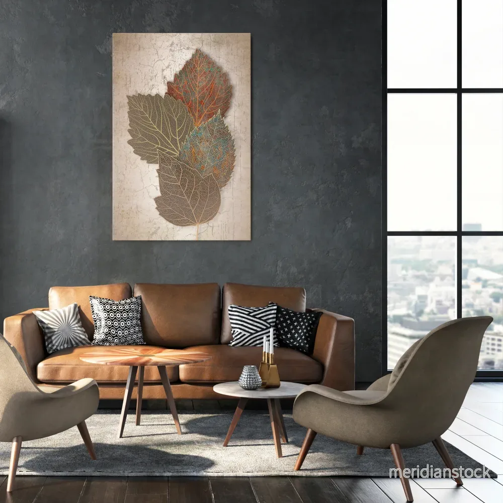 LEAVES OF TIME Vertical Canvas Print