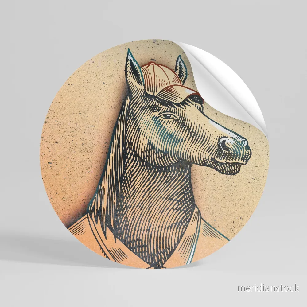 EQUINE SWAGGER Rund väggdekal EQUINE SWAGGER Rund väggdekal