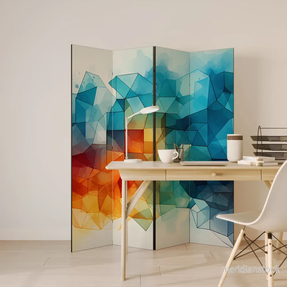 VIBRANT FACETS UNITE Rumsavdelare 4 paneler - Bild 3