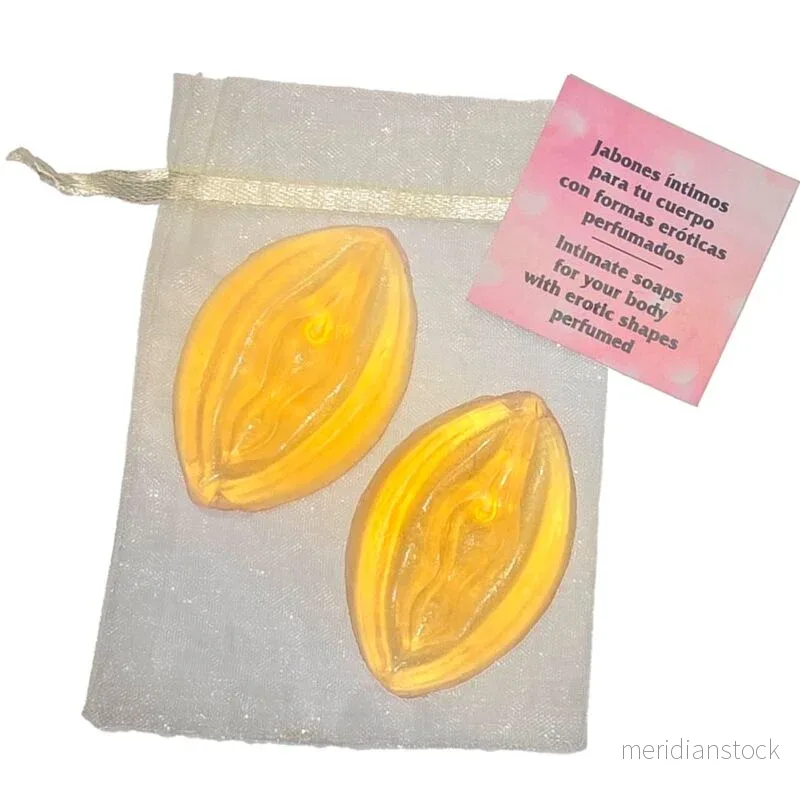 DIABLO PICANTE - 2 VAGINA SHAPED PERFUMED SOAPS YELLOW - Bild 2