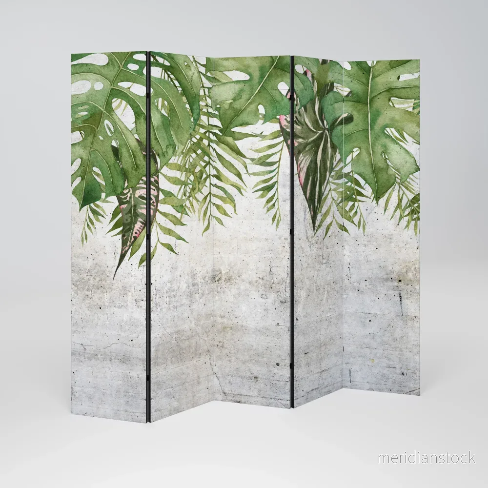 URBAN TROPICS Dekorativ rumsavdelare – 5 paneler - Bild 2