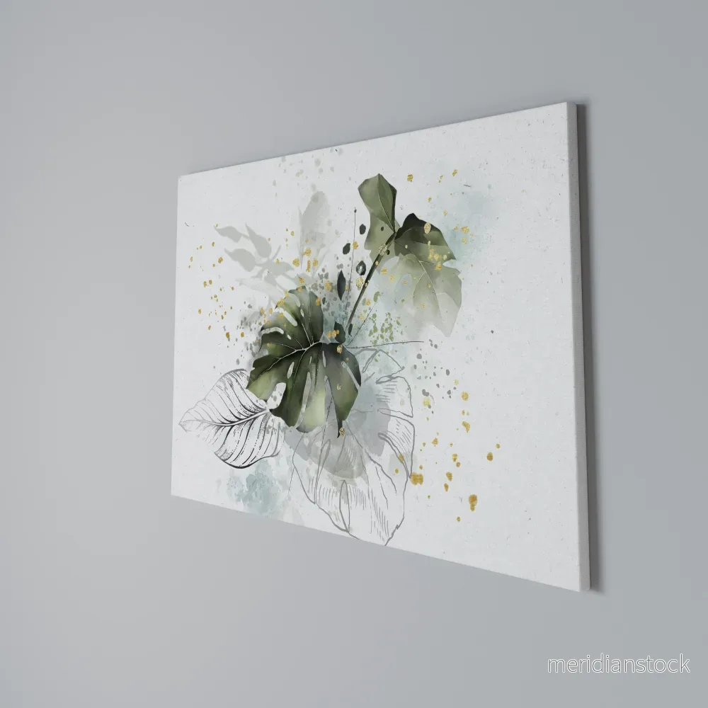 VIVID LEAF SYMPHONY Horizontal Canvas Print - Bild 3