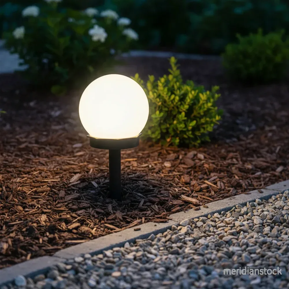 Klotformad solgårdslampa - BrightSphere
