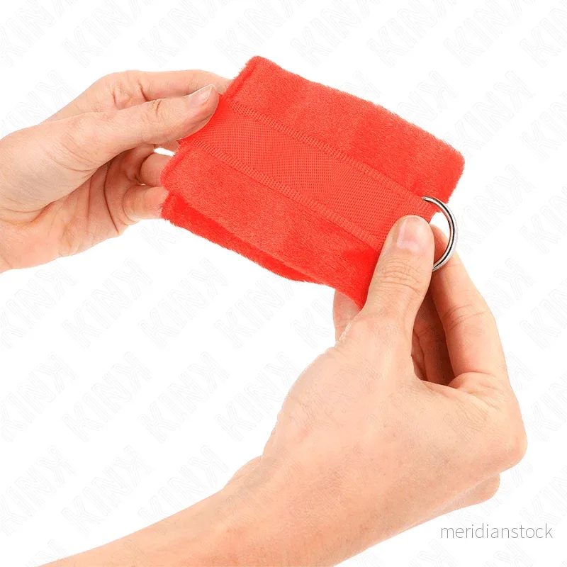 KINK - BEGINNER FUR HAND CUFFS RED 30 X 7 CM - Bild 3