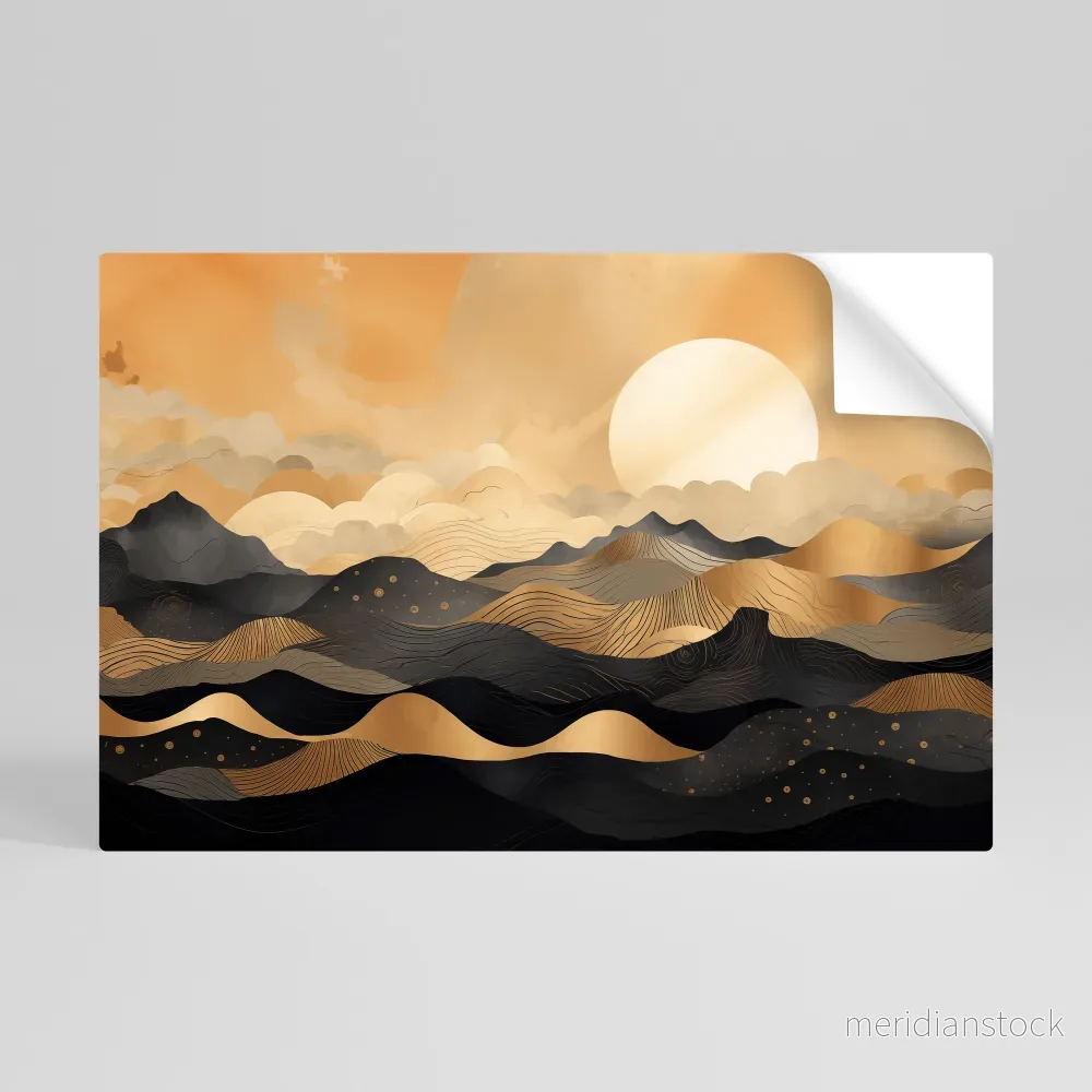 MYSTICAL SUNSET HORIZON Självhäftande Horisontell Poster - Bild 2