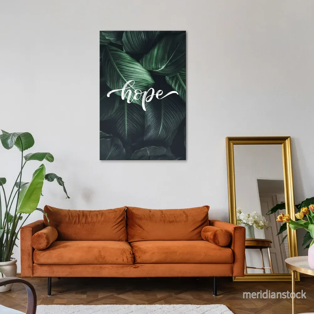 GREEN WHISPERS OF HOPE Vertical Canvas Print - Bild 2