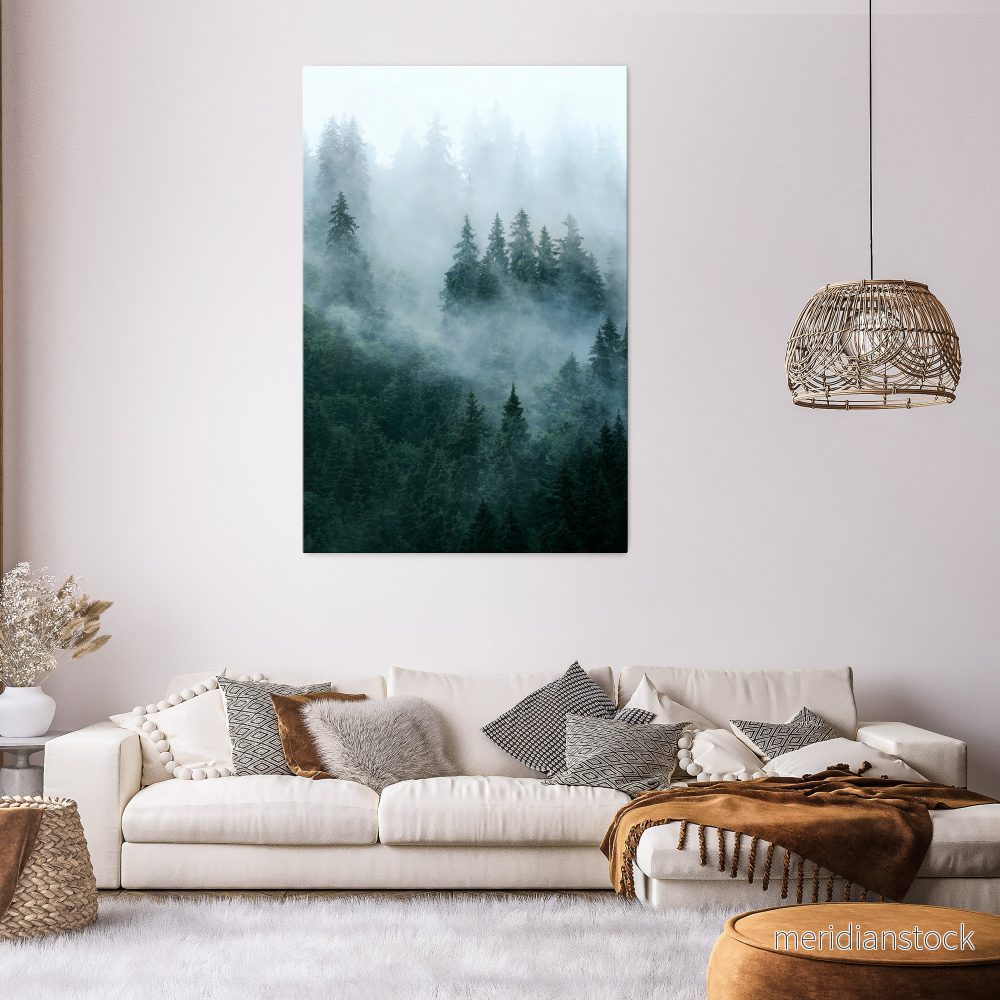 VEIL OF MIST Vertical Canvas Print