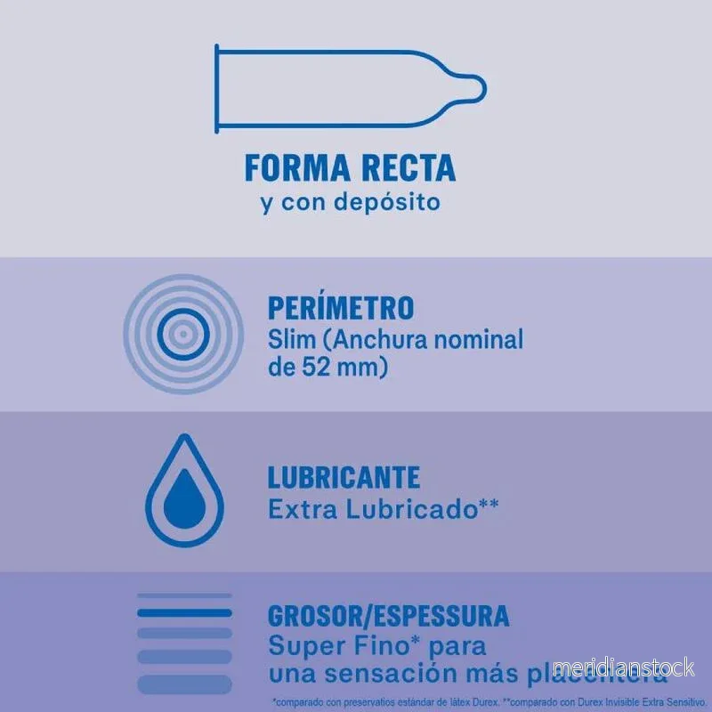 DUREX - EXTRA LUBRICATED INVISIBLE CONDOMS 12 UNITS - Bild 2